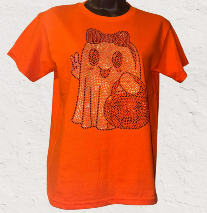 Halloween Boo Rhinestone T-Shirt