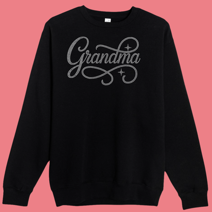 Bling Name Sweatshirt (Grandma, Auntie, Mommy, Abuela)