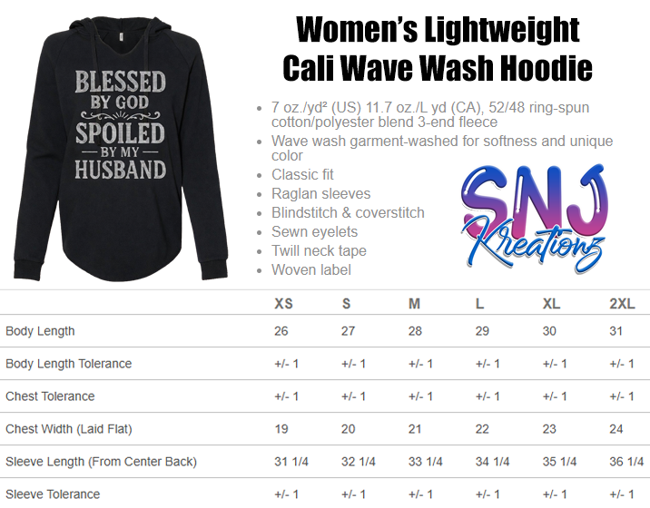 Blessed By God, Spoiled by My Husband Bling Hoodie