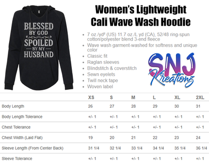 Blessed By God, Spoiled by My Husband Bling Hoodie