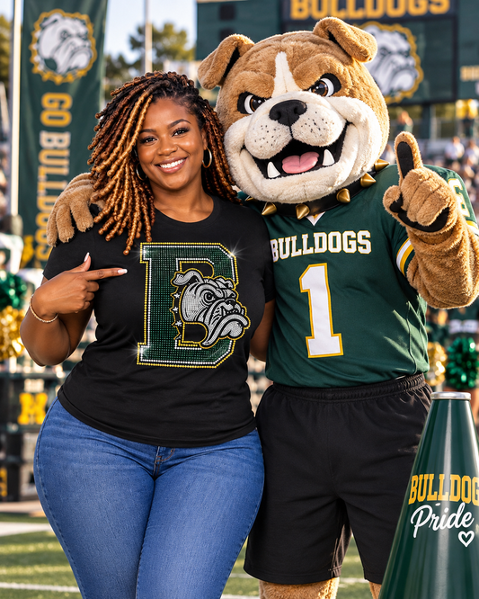 Custom Bulldogs Rhinestone Tee