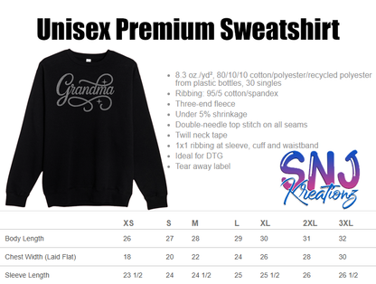 Bling Name Sweatshirt (Grandma, Auntie, Mommy, Abuela)