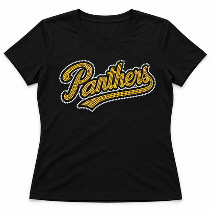 Custom Panthers Rhinestone Tee