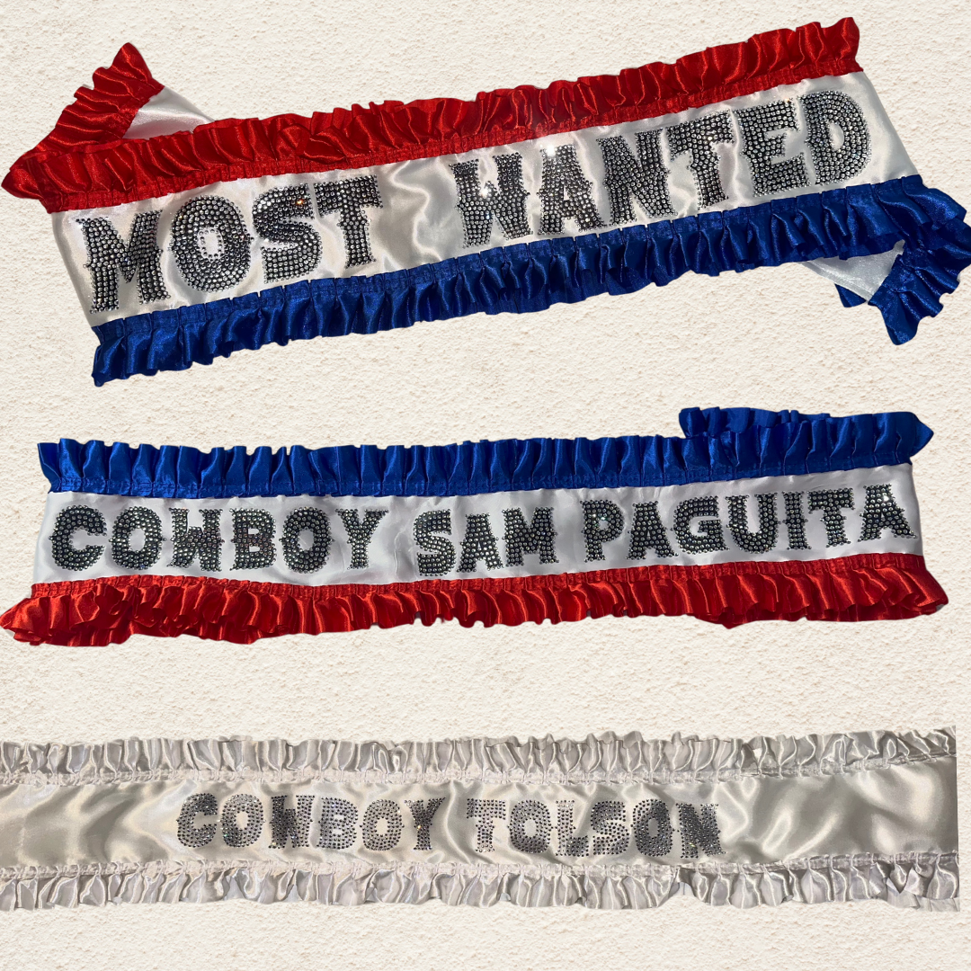 Custom Bling Sash for Adults – Made to Order