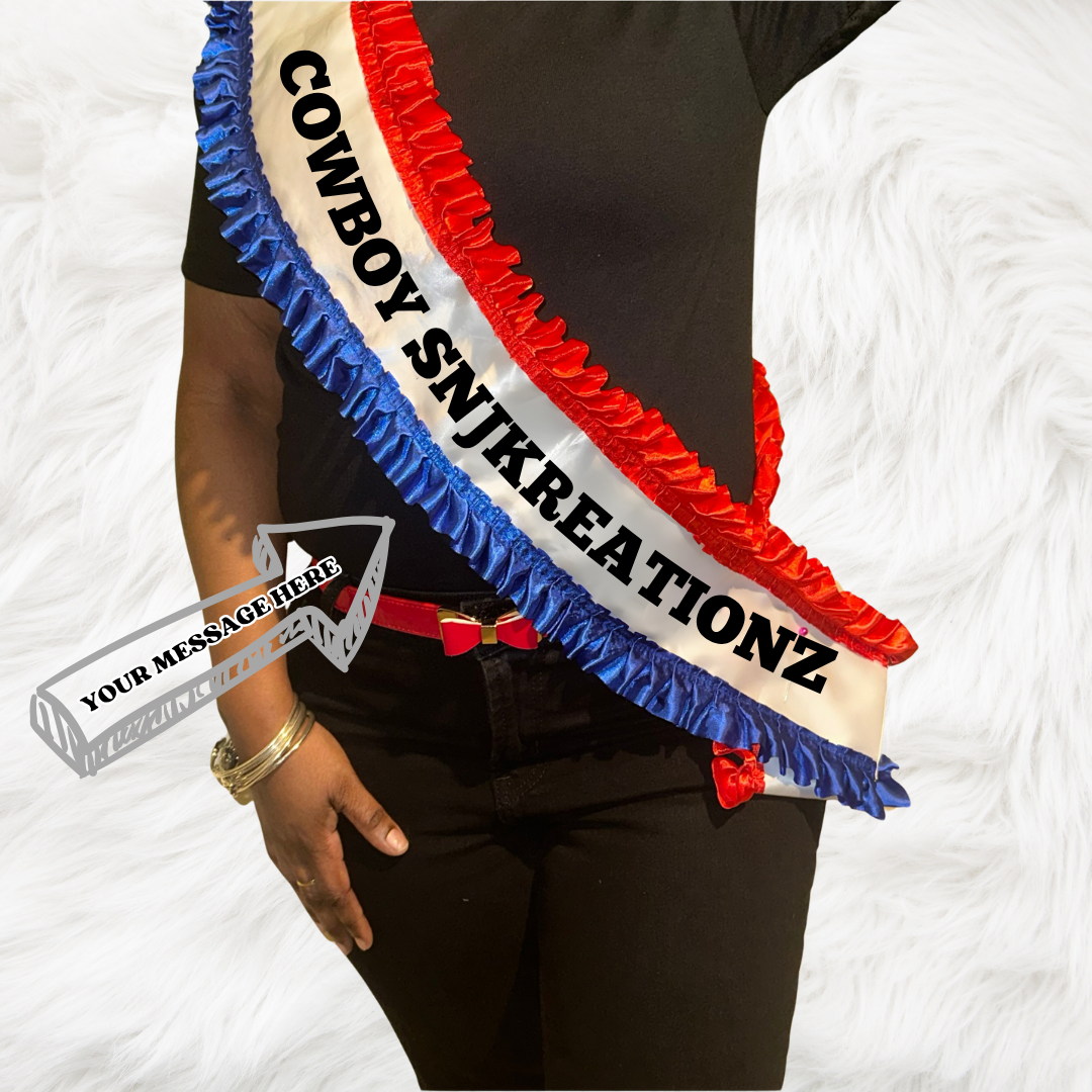 Custom Bling Sash for Adults – Made to Order
