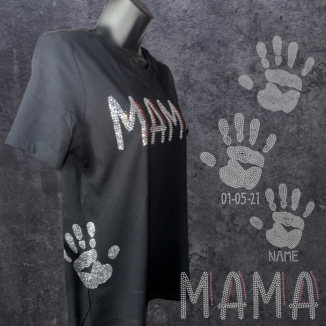 Personalized Handprint Bling Tee