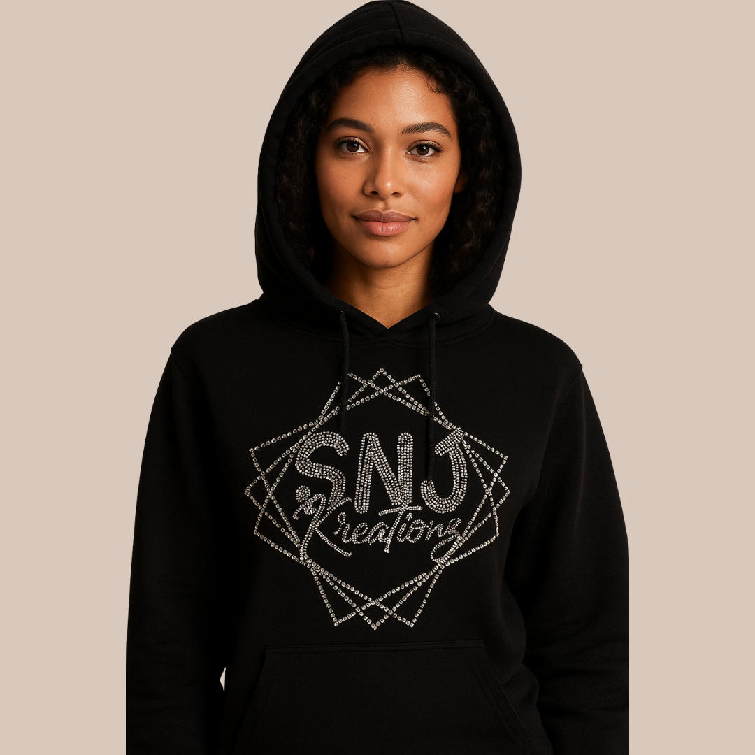 Custom Logo Rhinestone T-Shirt | Unisex & Women’s V-Neck