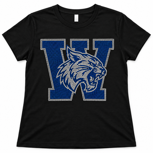 Custom Wildcats Rhinestone Tee