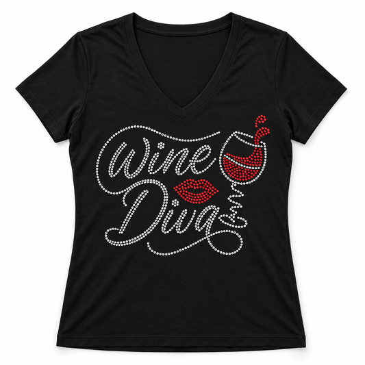 Wine Diva Rhinestone Tee