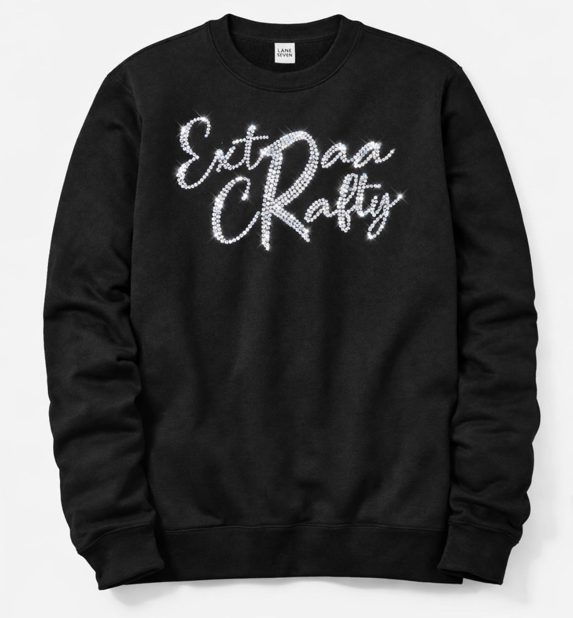Custom Text Logo Bling Hoodie, Crewneck or T-Shirt