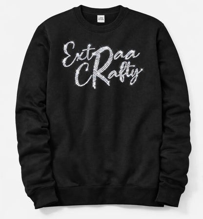Custom Text Logo Bling Hoodie, Crewneck or T-Shirt
