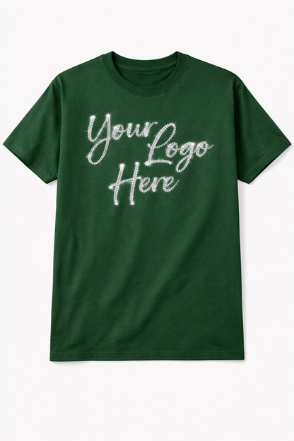 Custom Text Logo Bling Hoodie, Crewneck or T-Shirt