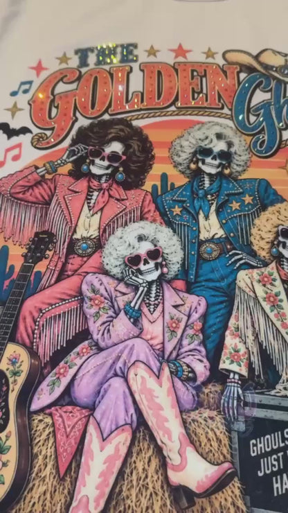 Golden Ghouls Rhinestone Tee | Country/Pop