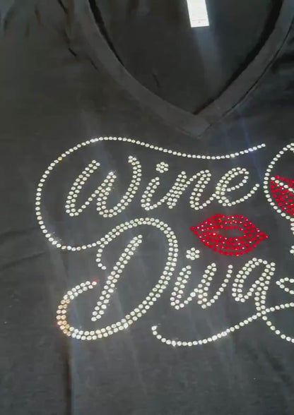 Wine Diva Rhinestone Tee